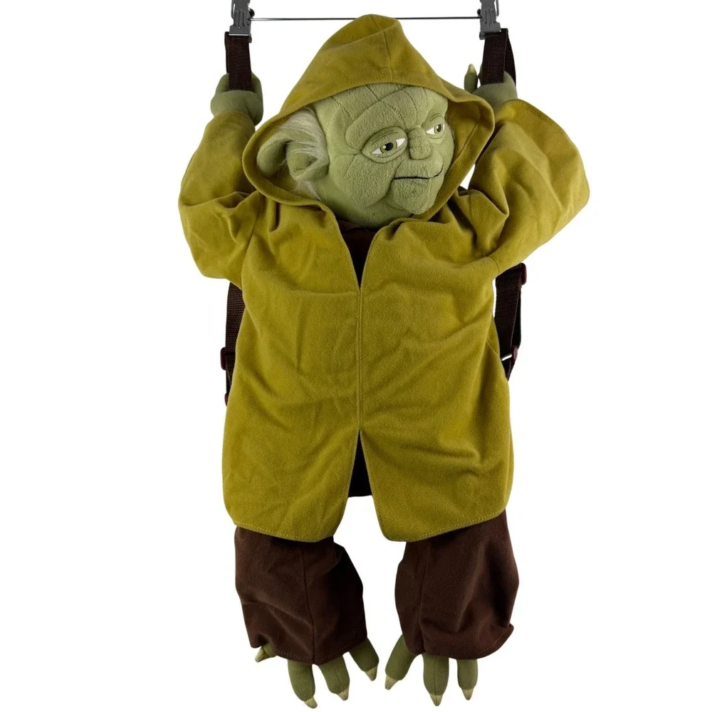 Disney Parks Yoda Plush Backpack Kids OS Star Wars Jedi Master Green Brown